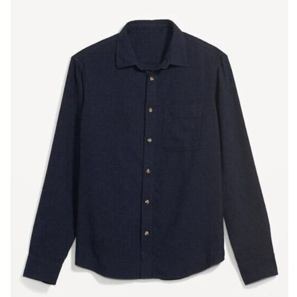 NWT-Old Navy Regular-Fit Double Brushed Flannel Non-Stretch Shirt - S - Picture 2 of 4